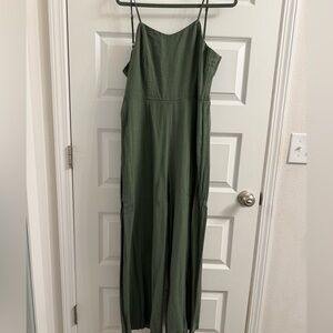 Rachel Zoe Olive Green Spaghetti Strap Jumpsuit